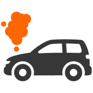 Icon - KFZ mit rauchendem Motorschaden