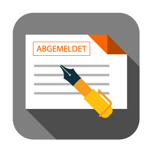 Beispielhafte Abmeldebestätigung beim Autoverkauf